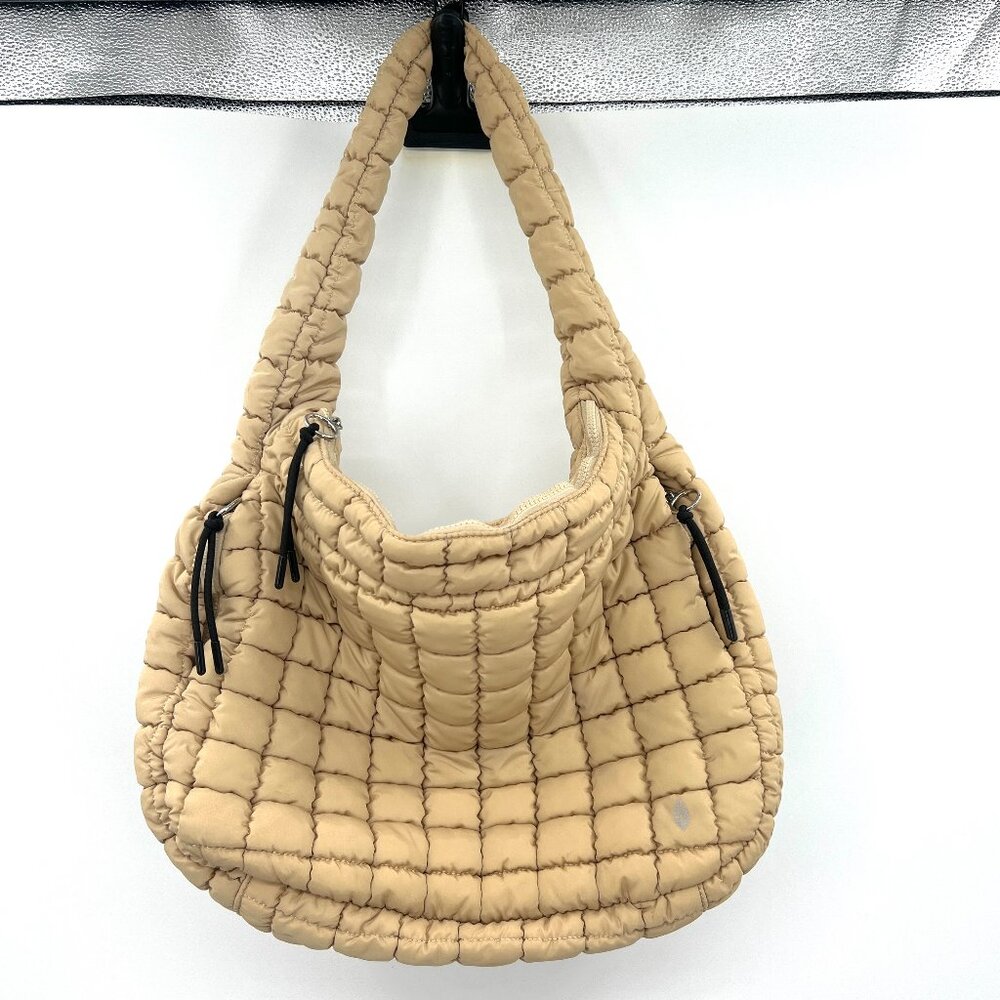 Free People Movement Quilted Carryall Bag in Beige